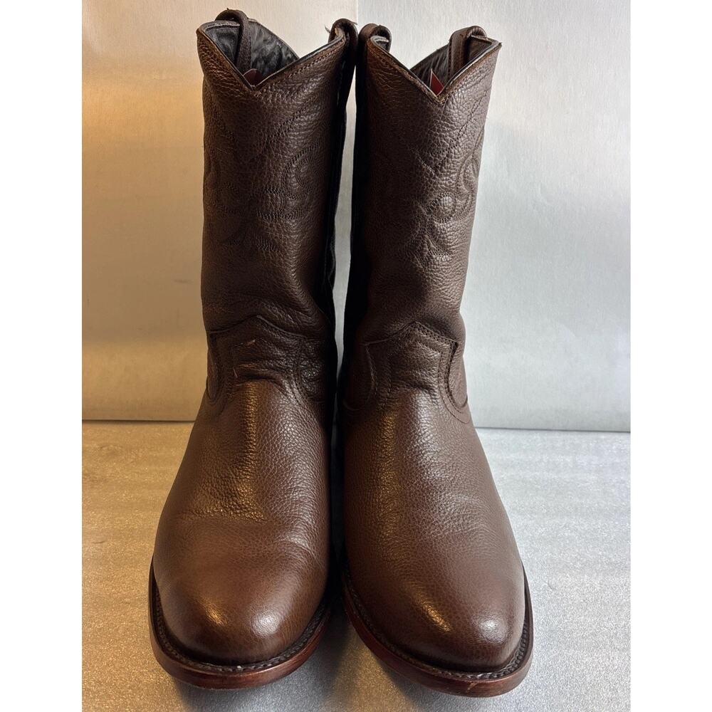 Texas Country Grisly Brown Rodeo Round Toe Western Rodeo Boot Men Size 11
